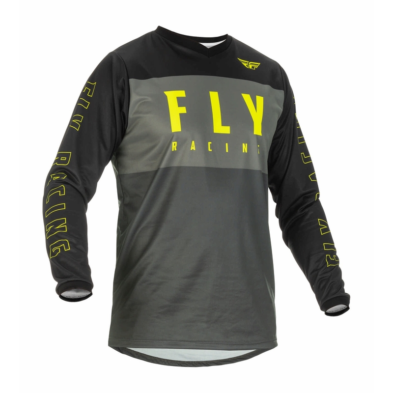 Motokrosový dres FLY Racing F-16 2022 šedo-černo-fluo žlutý