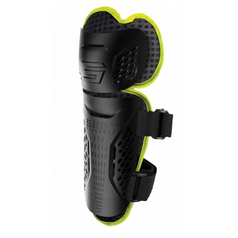 Rodilleras infantiles Shot Optimal 2.0 negro-amarillo fluorescente