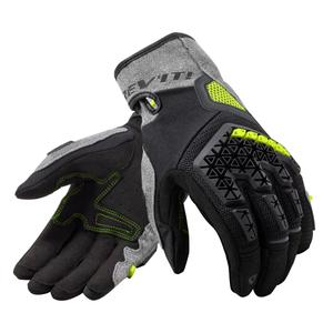 Guantes de moto Revit Mangrove plata-negro-amarillo fluo