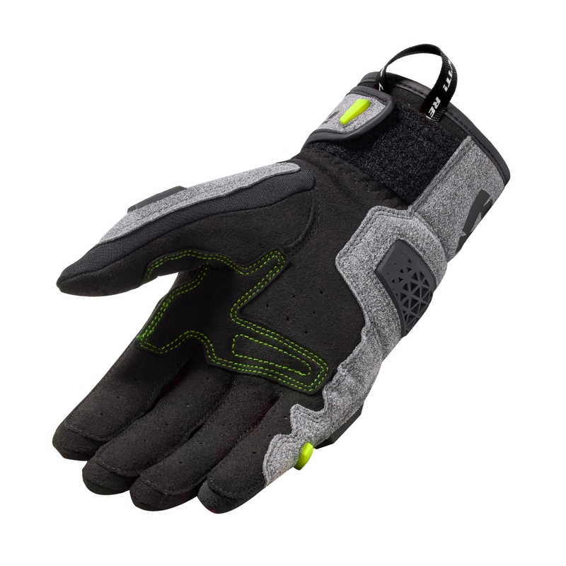 Guantes de moto Revit Mangrove plata-negro-amarillo fluo