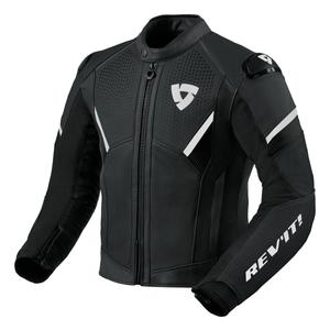 Chaqueta de moto Revit Matador en blanco y negro liquidación