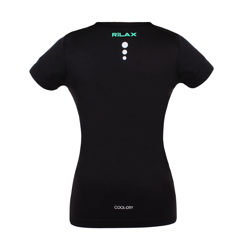 Camiseta funcional de mujer Rilax Hrama negra