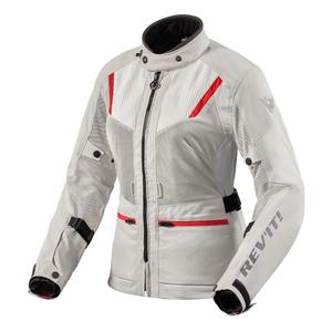 Chaqueta de moto Revit Levante 2 H2O para mujer Plata liquidación