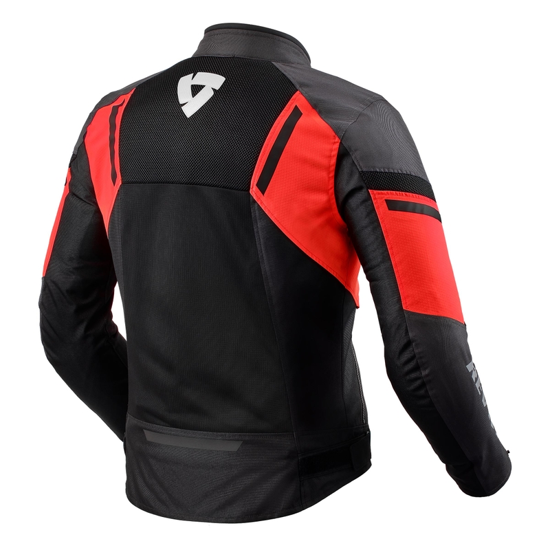 Chaqueta de moto Revit GT-R Air 3 negro-rojo fluo