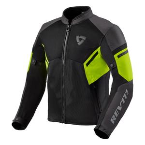 Chaqueta de moto Revit GT-R Air 3 negro-amarillo fluorescente
