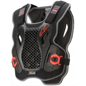 Protector pectoral Alpinestars Bionic Action negro y rojo