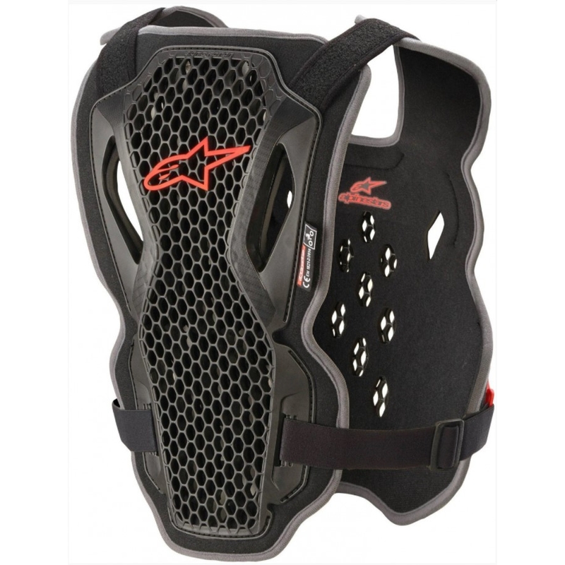Protector pectoral Alpinestars Bionic Action negro y rojo