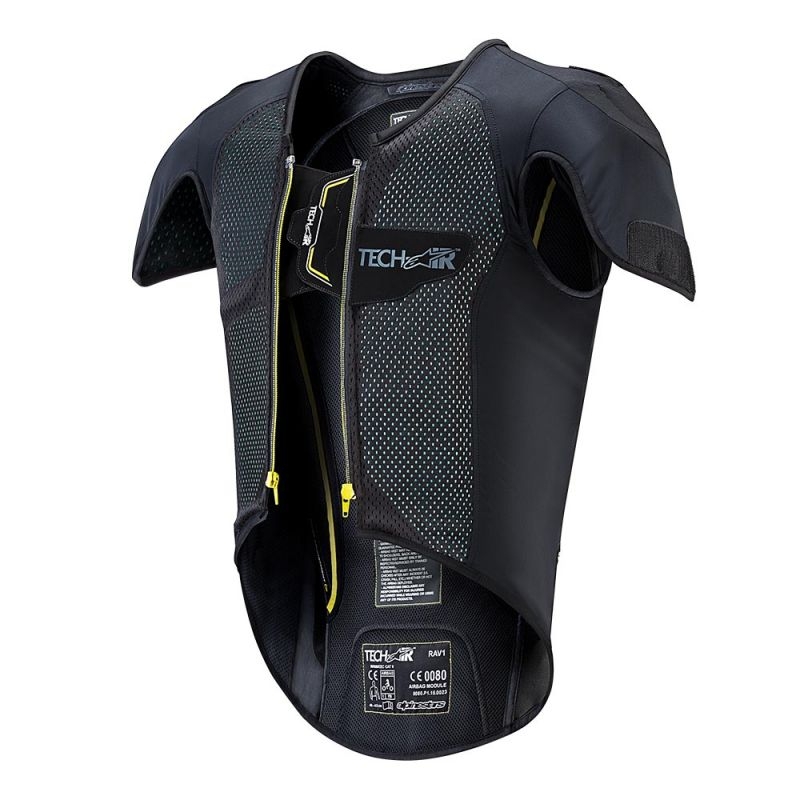 Chaleco Alpinestars Tech-Air® Race forro airbag negro y amarillo liquidación