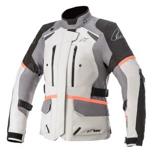 Chaqueta de moto Alpinestars Stella Andes Drystar Gris-Negro-Rosa Flúo, Mujer
