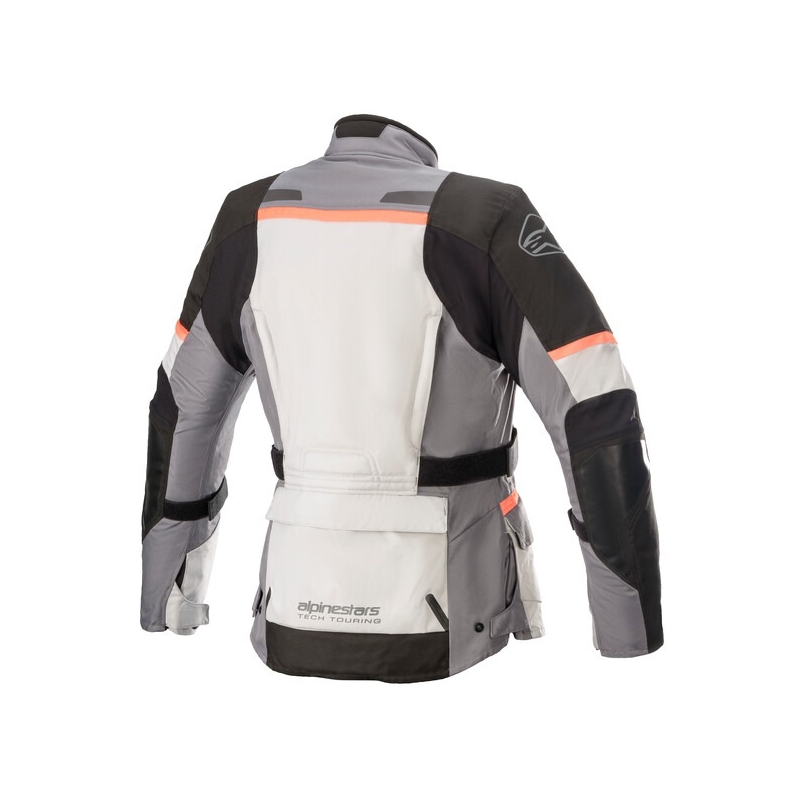 Chaqueta de moto Alpinestars Stella Andes Drystar Gris-Negro-Rosa Flúo, Mujer