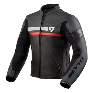 Chaqueta de moto Revit Mile negra y roja liquidación