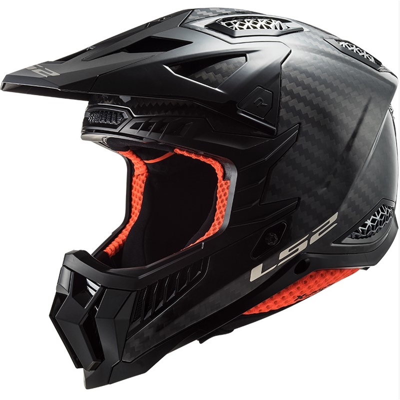 Casco de motocross LS2 MX703 X-Force Solid Carbon negro