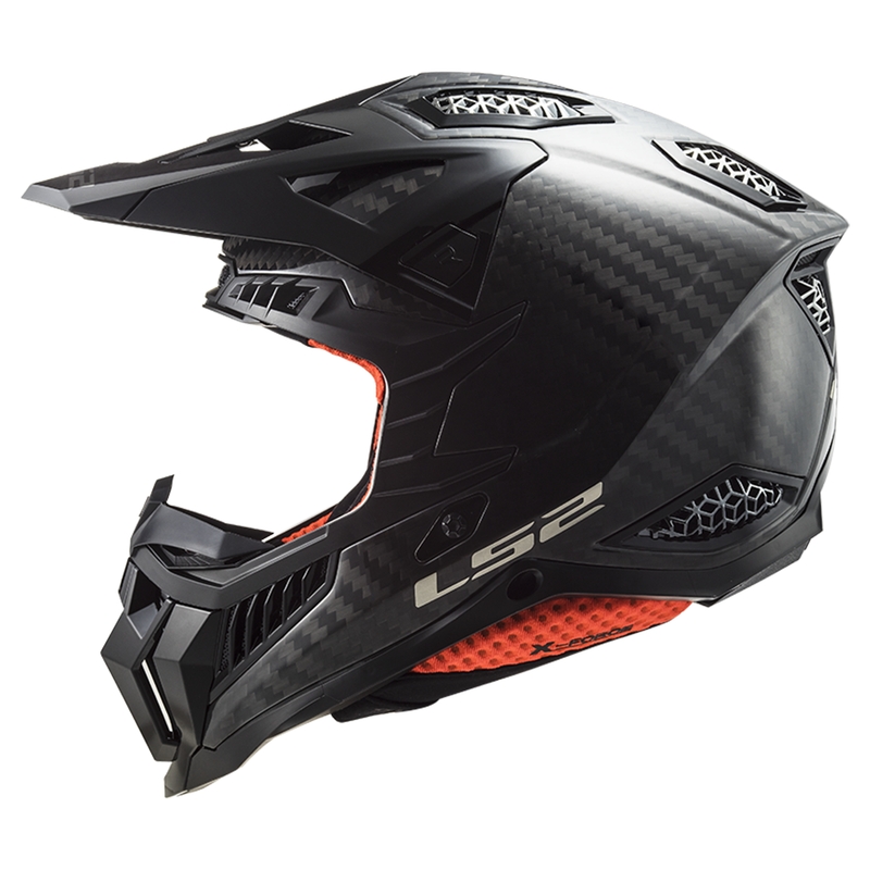 Casco de motocross LS2 MX703 X-Force Solid Carbon negro