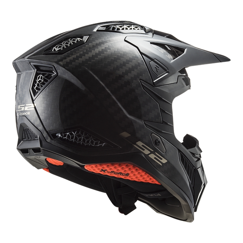 Casco de motocross LS2 MX703 X-Force Solid Carbon negro