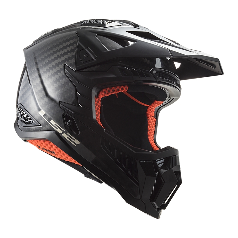 Casco de motocross LS2 MX703 X-Force Solid Carbon negro
