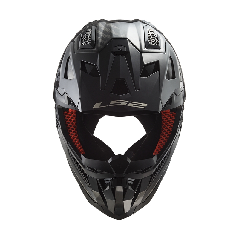Casco de motocross LS2 MX703 X-Force Solid Carbon negro