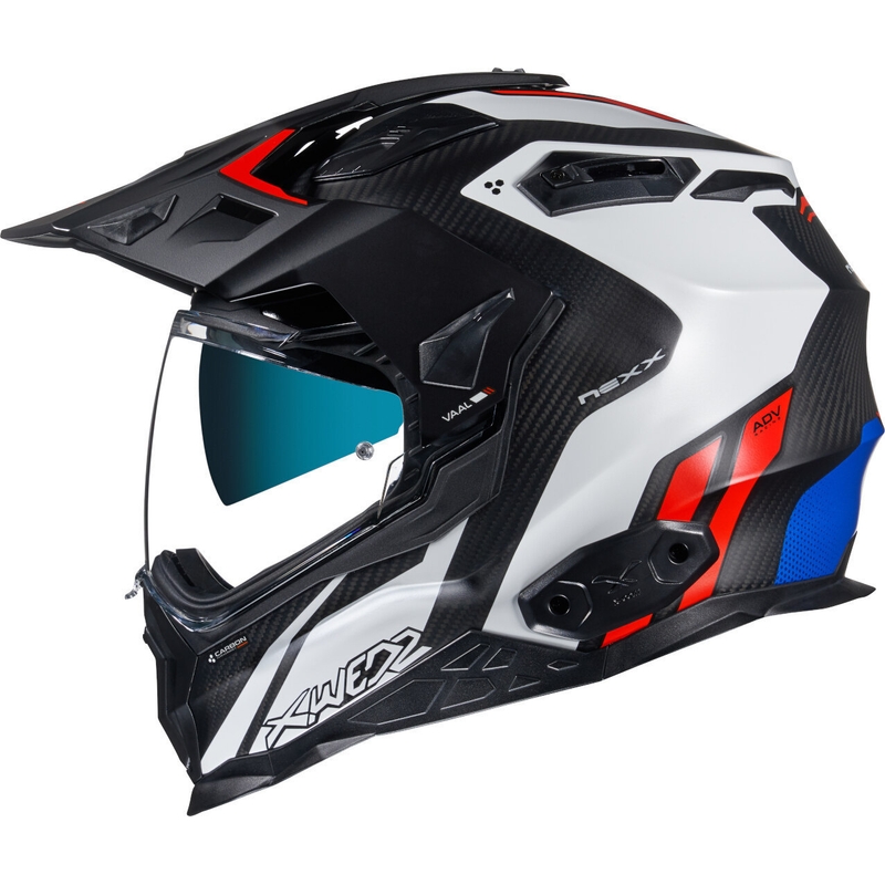 Casco Enduro NEXX X.Wed 2 Vaal Carbon negro-blanco-rojo liquidación