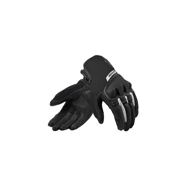 Guantes de moto Revit Duty para mujer en blanco y negro liquidación