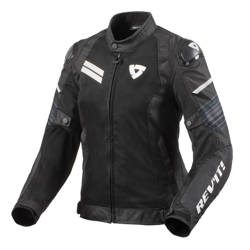 Chaqueta de moto para mujer Revit Apex Air H2O Black and White liquidación