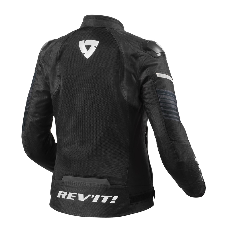 Chaqueta de moto para mujer Revit Apex Air H2O Black and White liquidación