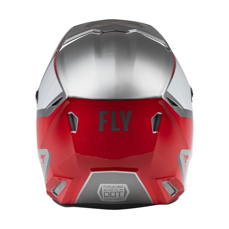 Casco motocross FLY Racing Kinetic Drift gris-rojo