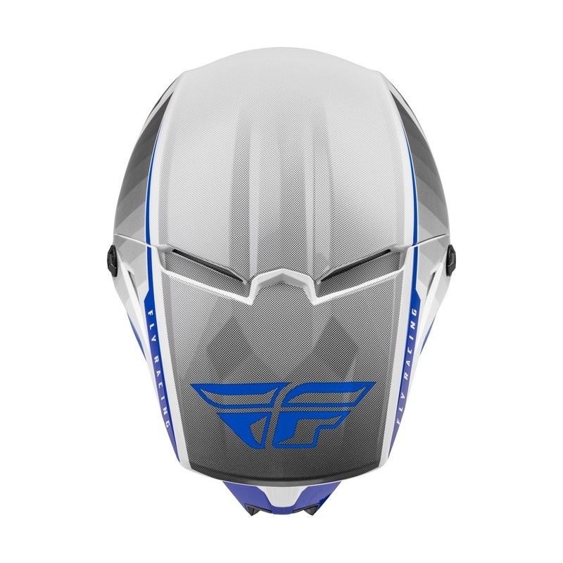 Casco motocross FLY Racing Kinetic Drift azul-gris-blanco