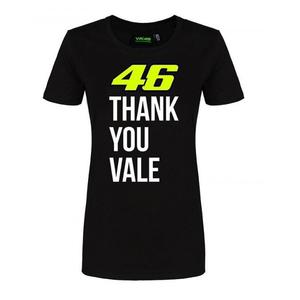 Camiseta mujer VR46 Valentino Rossi "Thank you Vale" negra