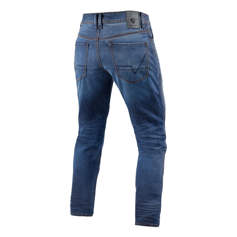 Vaqueros moto Revit Reed SF azul extendido