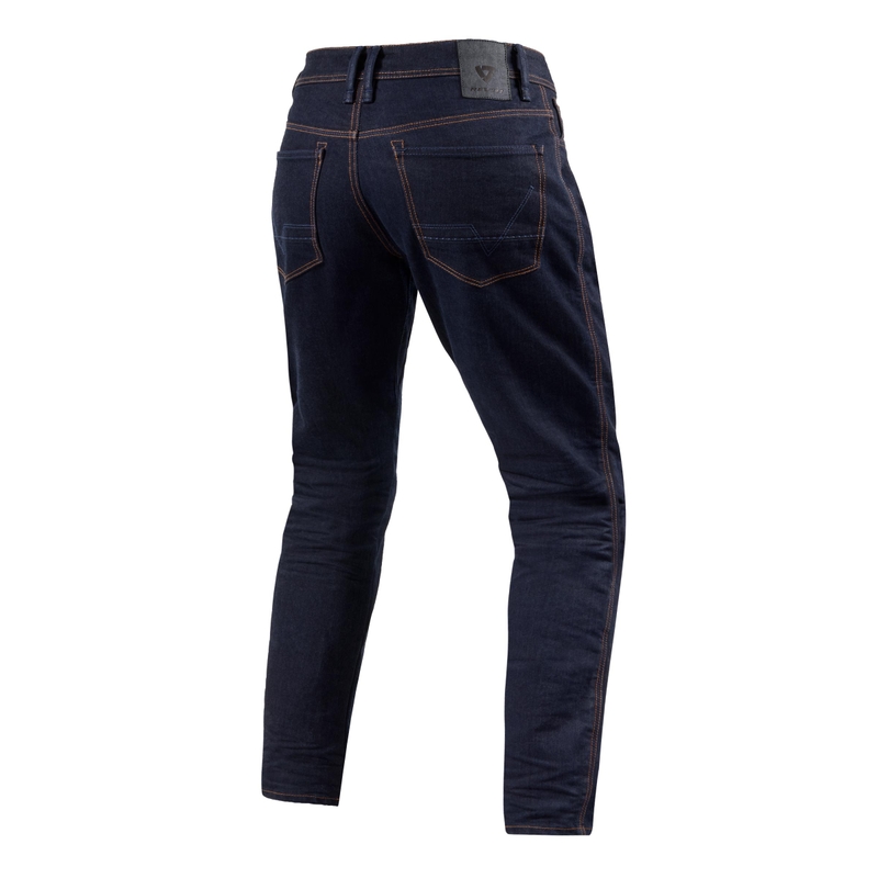 Vaqueros moto Revit Reed SF azul oscuro recortados
