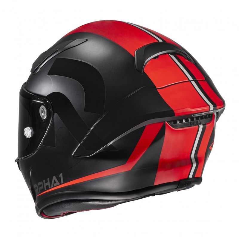 Casco integral de moto HJC RPHA 1 Senin MC1SF negro y rojo