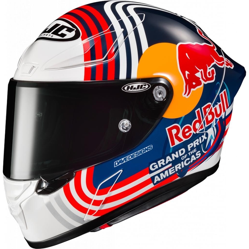 Casco integral de moto HJC RPHA 1 Redbull Austin GP MC21 rojo-azul-blanco liquidación