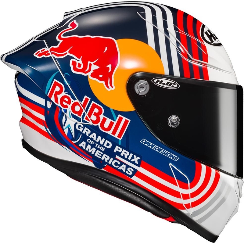 Casco integral de moto HJC RPHA 1 Redbull Austin GP MC21 rojo-azul-blanco liquidación