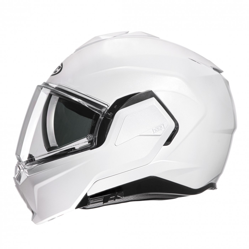 Casco de moto abatible HJC I100 Solid blanco perla