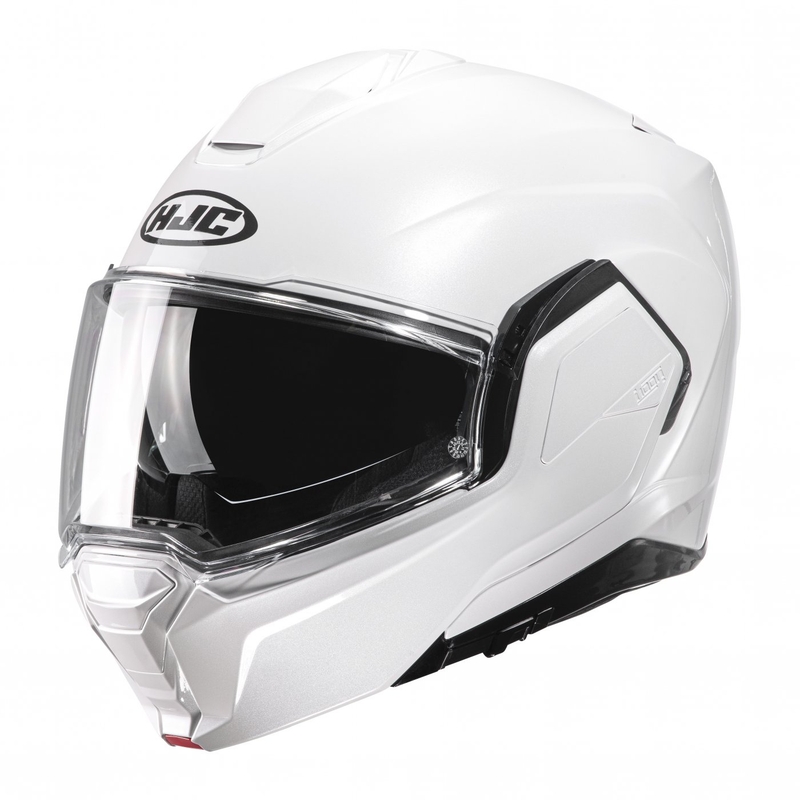 Casco de moto abatible HJC I100 Solid blanco perla