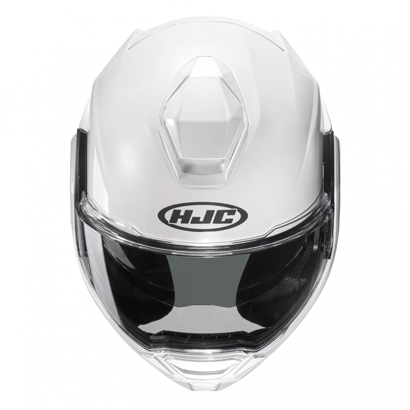 Casco de moto abatible HJC I100 Solid blanco perla