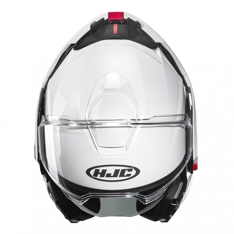 Casco de moto abatible HJC I100 Solid blanco perla