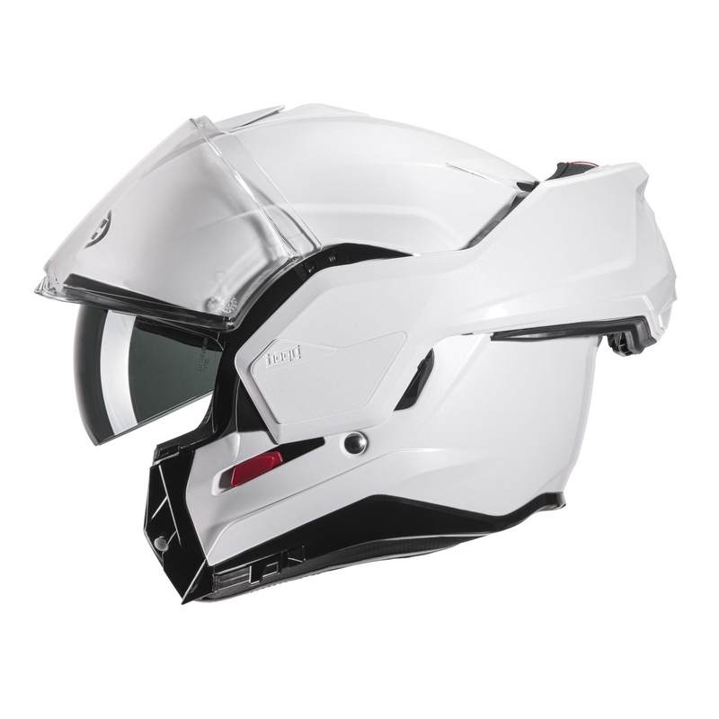 Casco de moto abatible HJC I100 Solid blanco perla