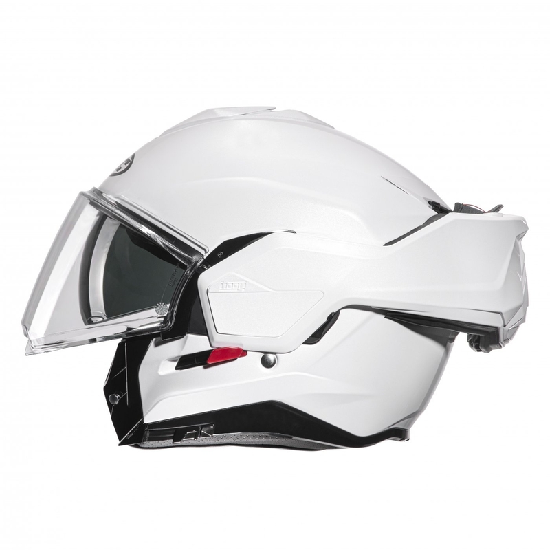 Casco de moto abatible HJC I100 Solid blanco perla
