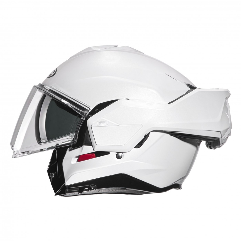 Casco de moto abatible HJC I100 Solid blanco perla
