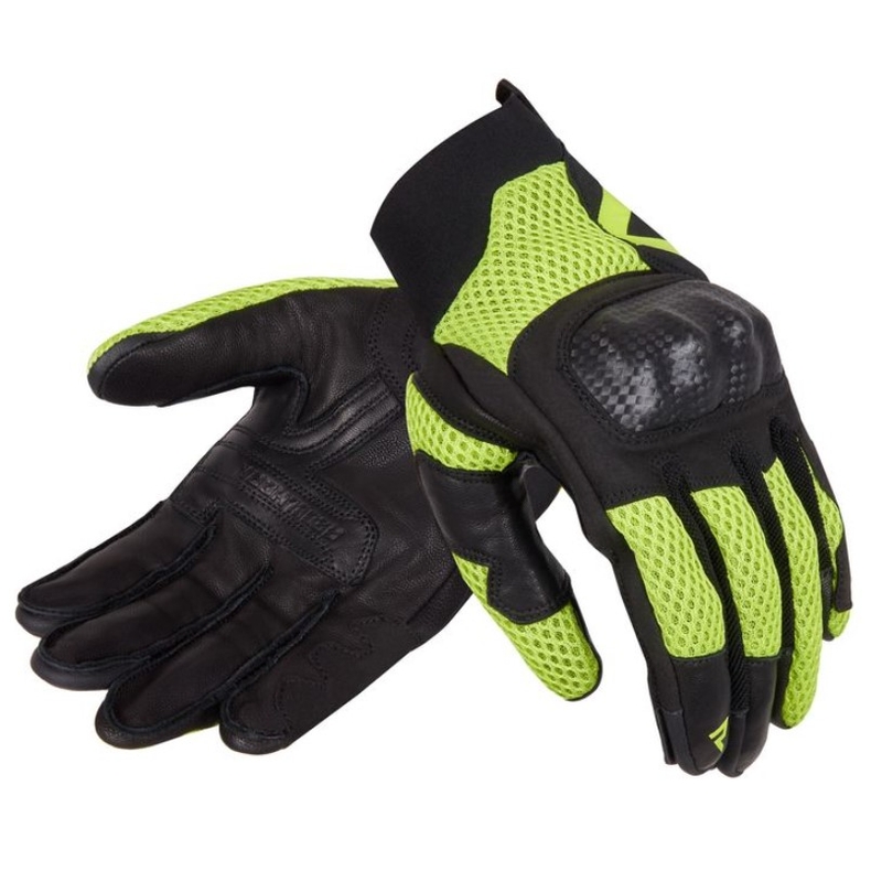 Guantes de moto para mujer Rebelhorn Gap III negro-amarillo fluo liquidación