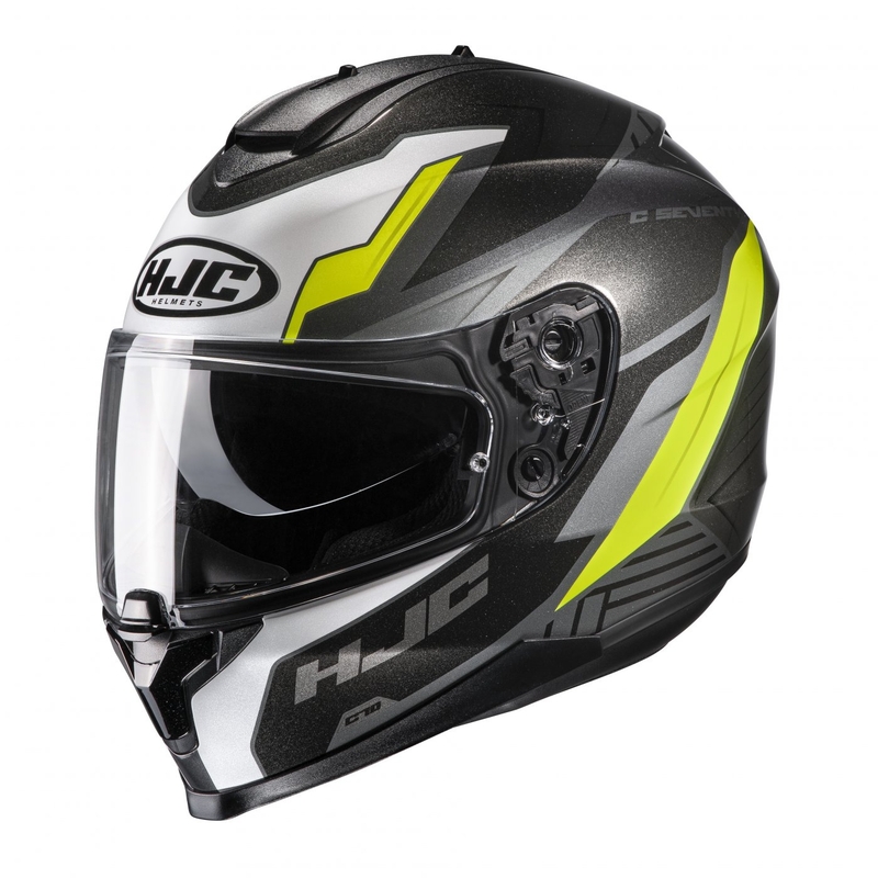 Integrální přilba na motorku HJC C70 Silon MC3H šedo-bílo-fluo žlutá