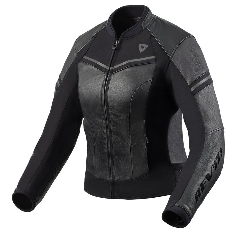 Chaqueta de moto Revit Median para mujer negro-antracita