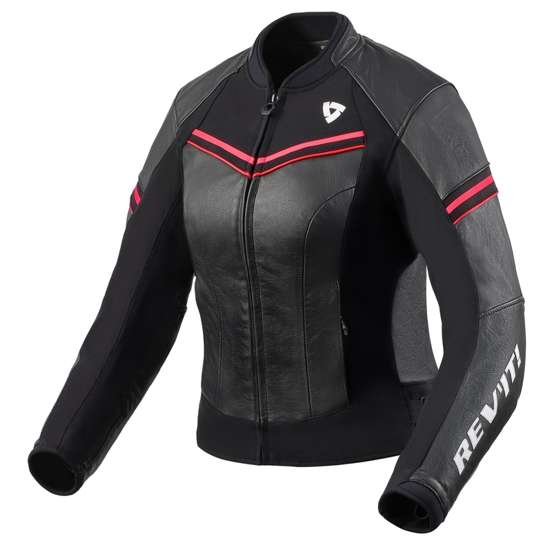Chaqueta de moto para mujer Revit Median Negra y Rosa