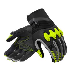 Guantes de moto Revit Energy negro-amarillo fluorescente liquidación