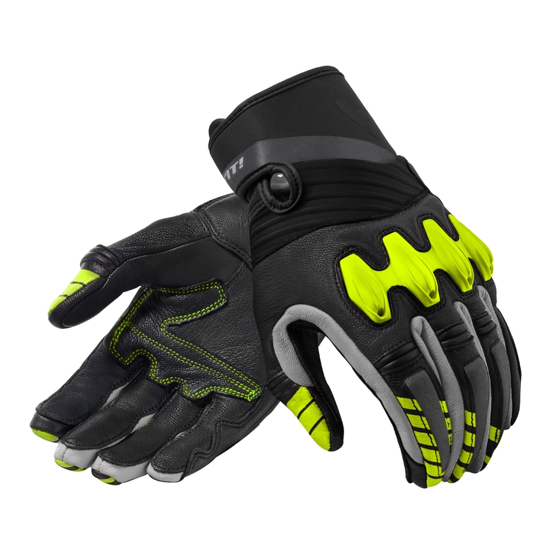Guantes de moto Revit Energy negro-amarillo fluorescente liquidación