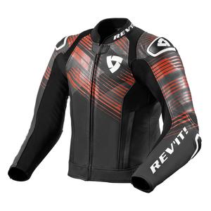 Chaqueta de moto Revit Apex negro-rojo fluo liquidación