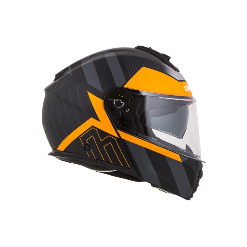 Casco de moto abatible Cassida Modulo 2.0 Profile negro-gris-naranja liquidación