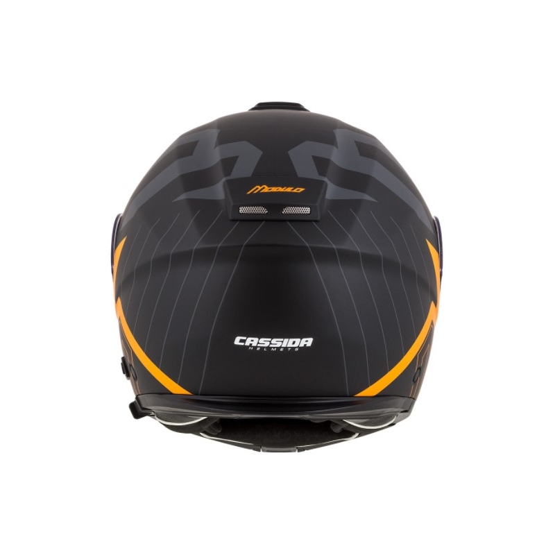 Casco de moto abatible Cassida Modulo 2.0 Profile negro-gris-naranja liquidación