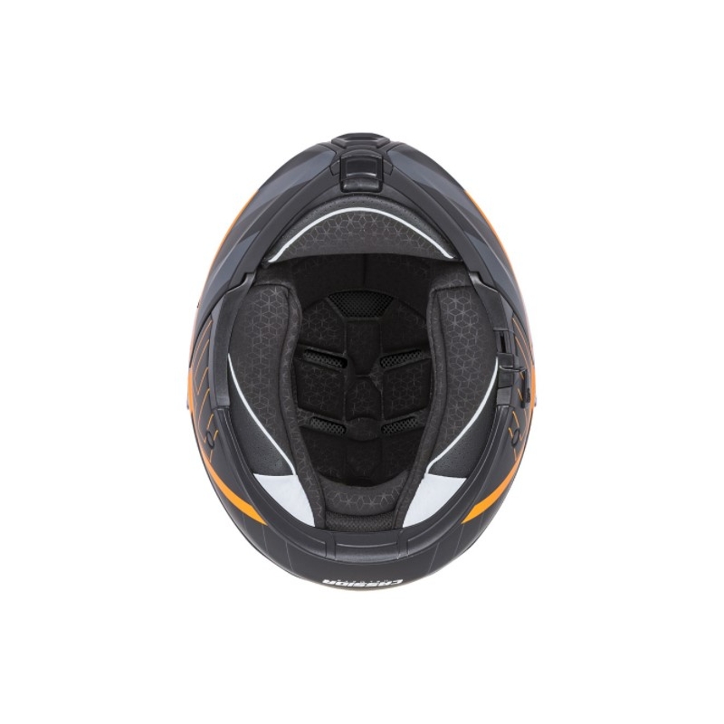 Casco de moto abatible Cassida Modulo 2.0 Profile negro-gris-naranja liquidación