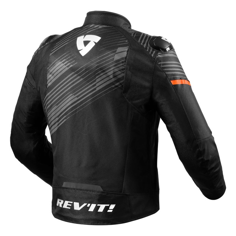 Chaqueta de moto Revit Apex H2O negro-naranja fluorescente liquidación